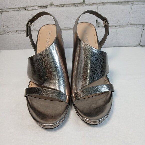 WOMENS THE LIMITED TERRA HEELS IN PEWTER , 4" HEEL, LIKE NEW CONDITION SIZE 9.5 - Picture 8 of 9